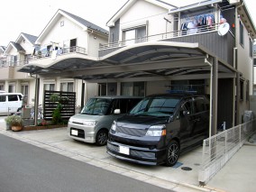 U-style(3台用)で全天候型車庫の完成！！　～武蔵村山市三ツ木～