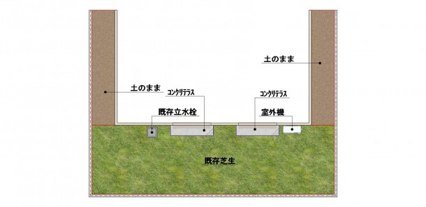 ガーデンリフォーム　現況　平面図