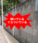傾いている ぐらついている 傾いている ぐらついている