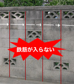 鉄筋が入らない 鉄筋が入らない